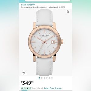 Burberry watch BU-9108 white leather